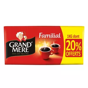 Café Moulu Familial 4x250g 20% Offert - GRAND MèRE