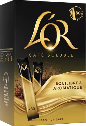 Café barritas solubles X80 144g - L'OR