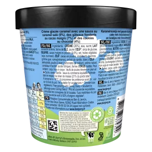 Caramel ice cream with salted caramel sauce, brownie and cookies Caramel Brownie 405 g - BEN & JERRY'S