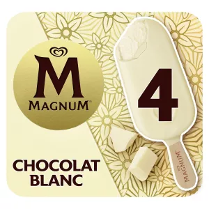 أصابع مثلجة بالفانيليا مغلفة بالشوكولاتة البيضاء x4 - MAGNUM