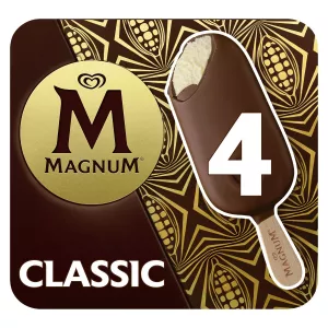 أصابع آيس كريم بالفانيليا مغلفة بشوكولاتة الحليب Classic x4 - MAGNUM