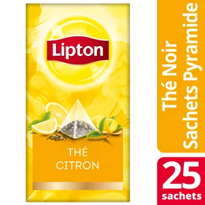 Lipton Exclusive Selection Thé Noir Citron 25 Sachets Pyramides