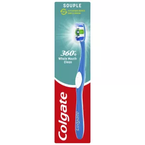 柔软牙刷，刷毛光滑，360°全口清洁 - Colgate