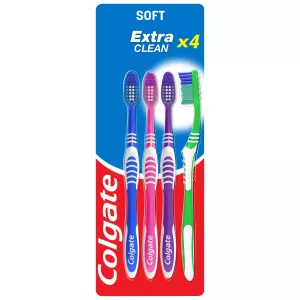 Brosse à Dents Extra Clean 25 % recyclé dans le manche souple - COLGATE