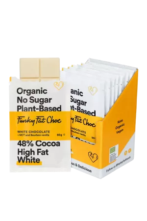 Barres De Chocolat Blanc Bio, x10 - FUNKY FAT CHOC