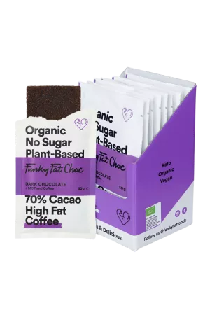 Barres De Chocolat Bio Goût Café, x10 - FUNKY FAT CHOC
