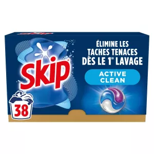 Lessive Capsule 3En1 Active Clean x38 - SKIP