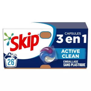 Lessive Capsule 3En1 Active Clean 26 capsules - SKIP