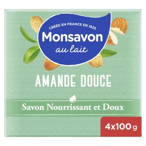 Savon Solide à l'Amande 4x100g - MONSAVON