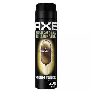 Déodorant spray Homme Anti-odeur Gold Caramel Billionaire 48h 200ml - AXE