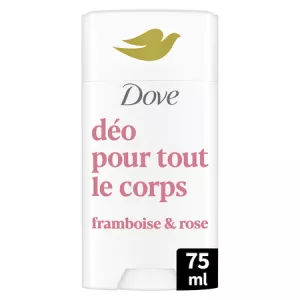 Déodorant Stick Pour tout le Corps 0% Alcool Framboise et Rose 75ml - DOVE