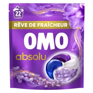 Lessive capsules Absolu Fleurs Blanches Bois de Cèdre 22 capsules - OMO