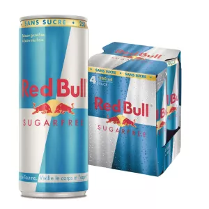 Boisson énergisante sans sucres 4x25cl - RED BULL