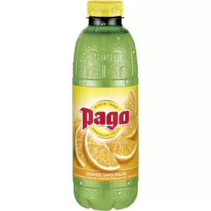 Nectar d'orange à base de jus concentré sans pulpe 6x75cl - PAGO