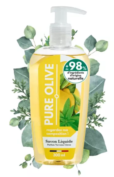 Savon liquide à l'huile d'olive 300 ml - PURE OLIVE