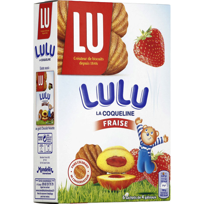 La Coqueline Aardbei 165g - Lu