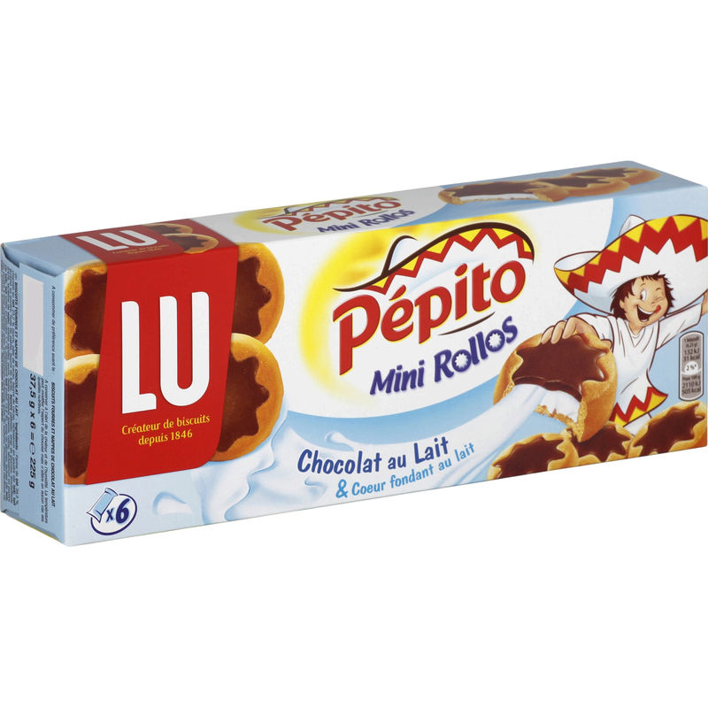 Galletas pépito mini rollos 225G - LU