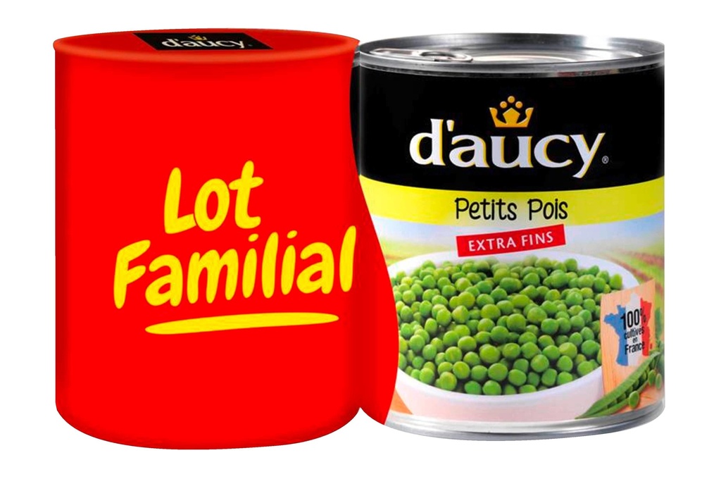 Extrafeine Erbsen Familienpackung 2 x 560 g - D'AUCY