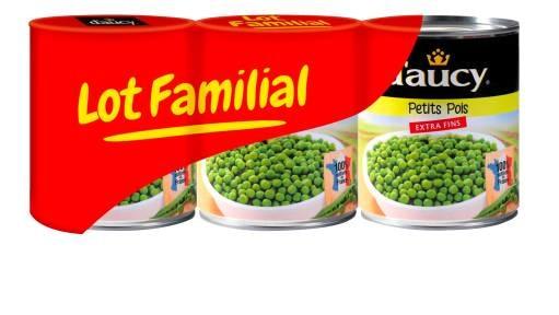 Petits pois extra-fins et carottes lot familial 2 x 530 g - D'AUCY