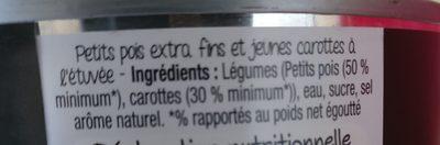 Petits pois extra-fins et jeunes carottes 2 x 265 g - D'AUCY