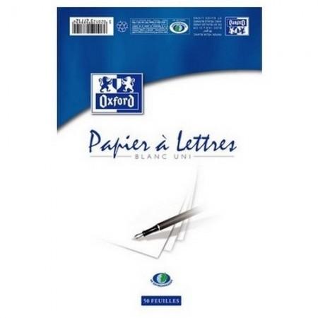 Bloc de papel de carta A5 blanco liso 80 g 50 hojas - OXFORD