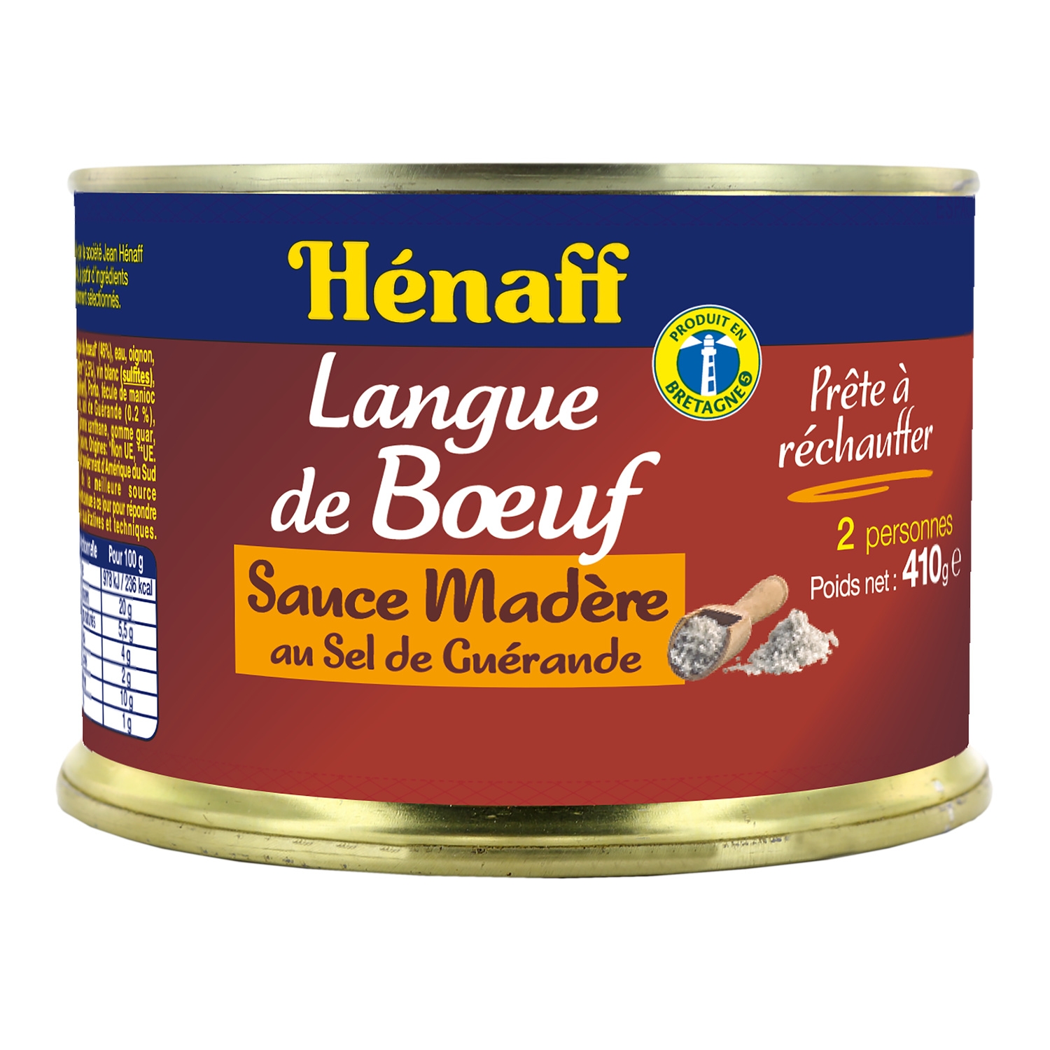Langue de bœuf sauce madère 410 g - HÉNAFF