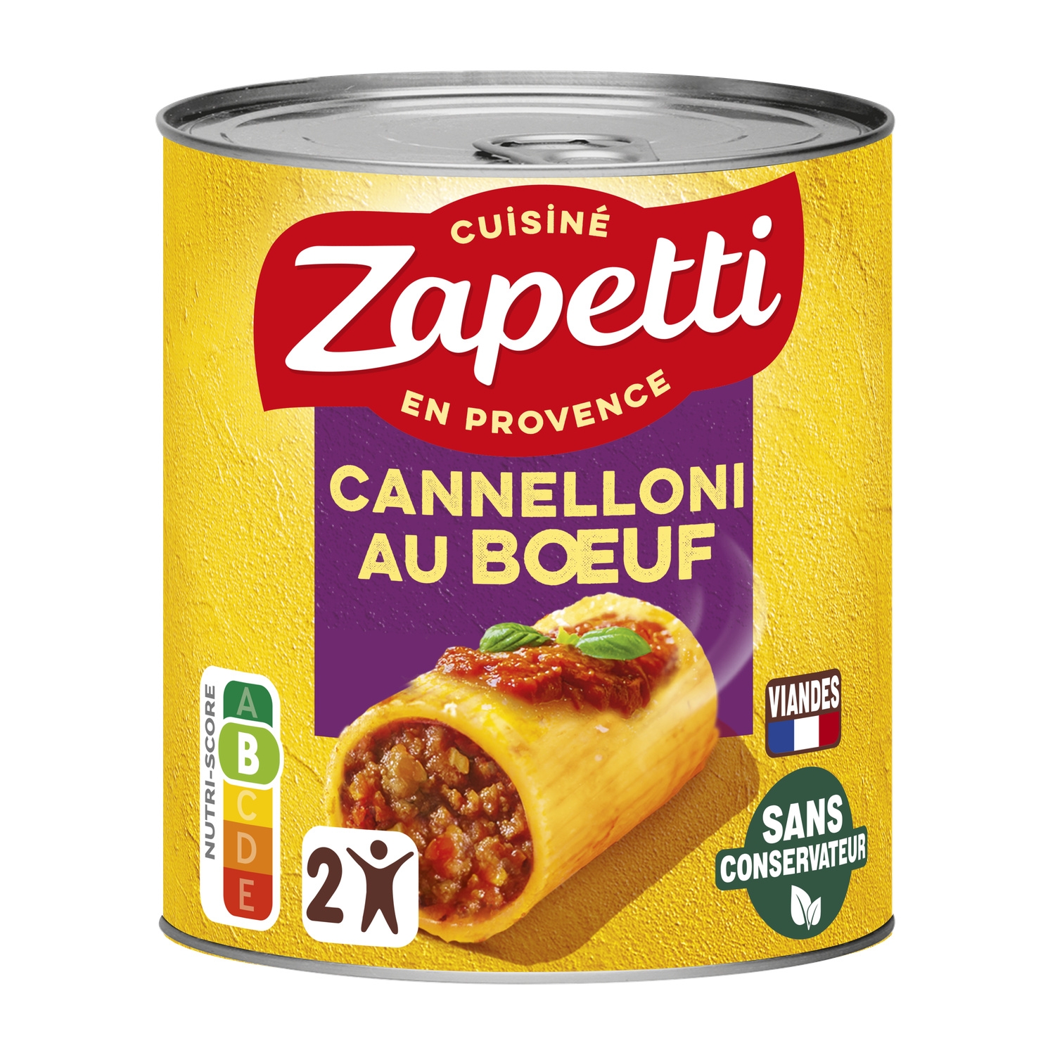 Cannelloni au bœuf cuisinés en Provence 2 personnes - ZAPETTI