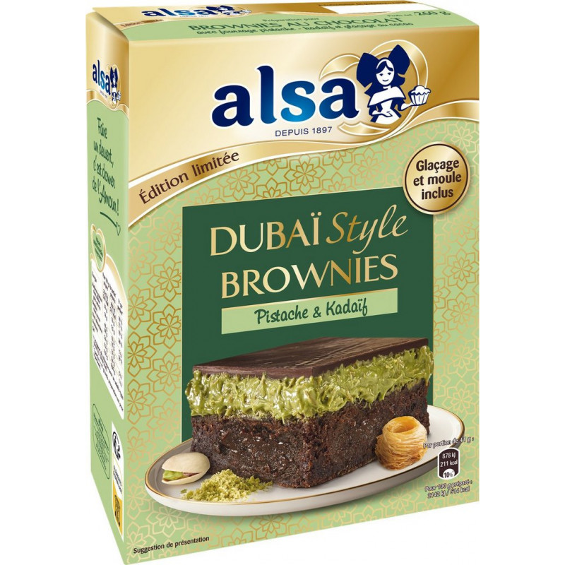 Préparation Dubai Style Brownies 260g - ALSA