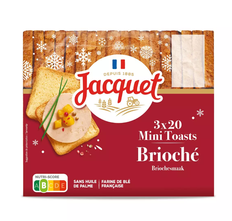 توست ميني بريوش 3 x 20 255 g - JACQUET