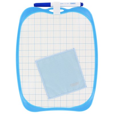 Ardoise blanche avec 1 feutres effaçable et 1 chiffon microfibre - ULMANN