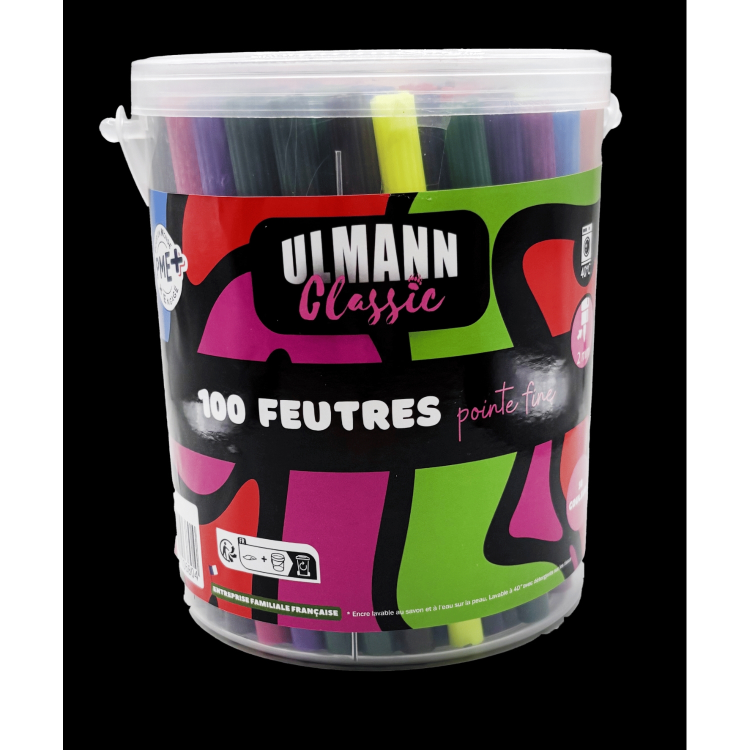 Feutres de coloriage encre assortie pointe fine Classic - ULMANN