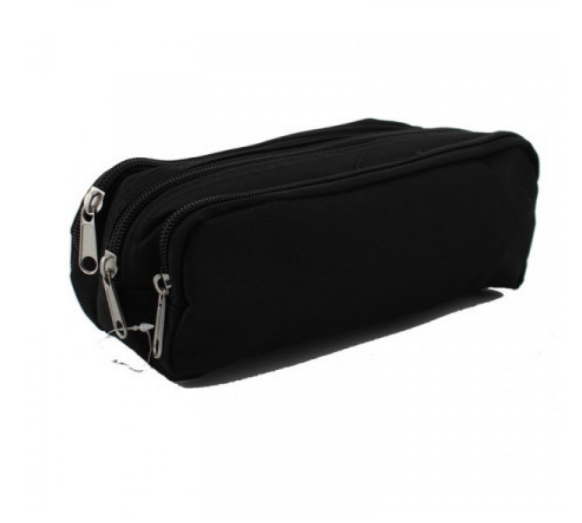Trousse - Scolaire - Noir - 3 Compartiments - ULMANN