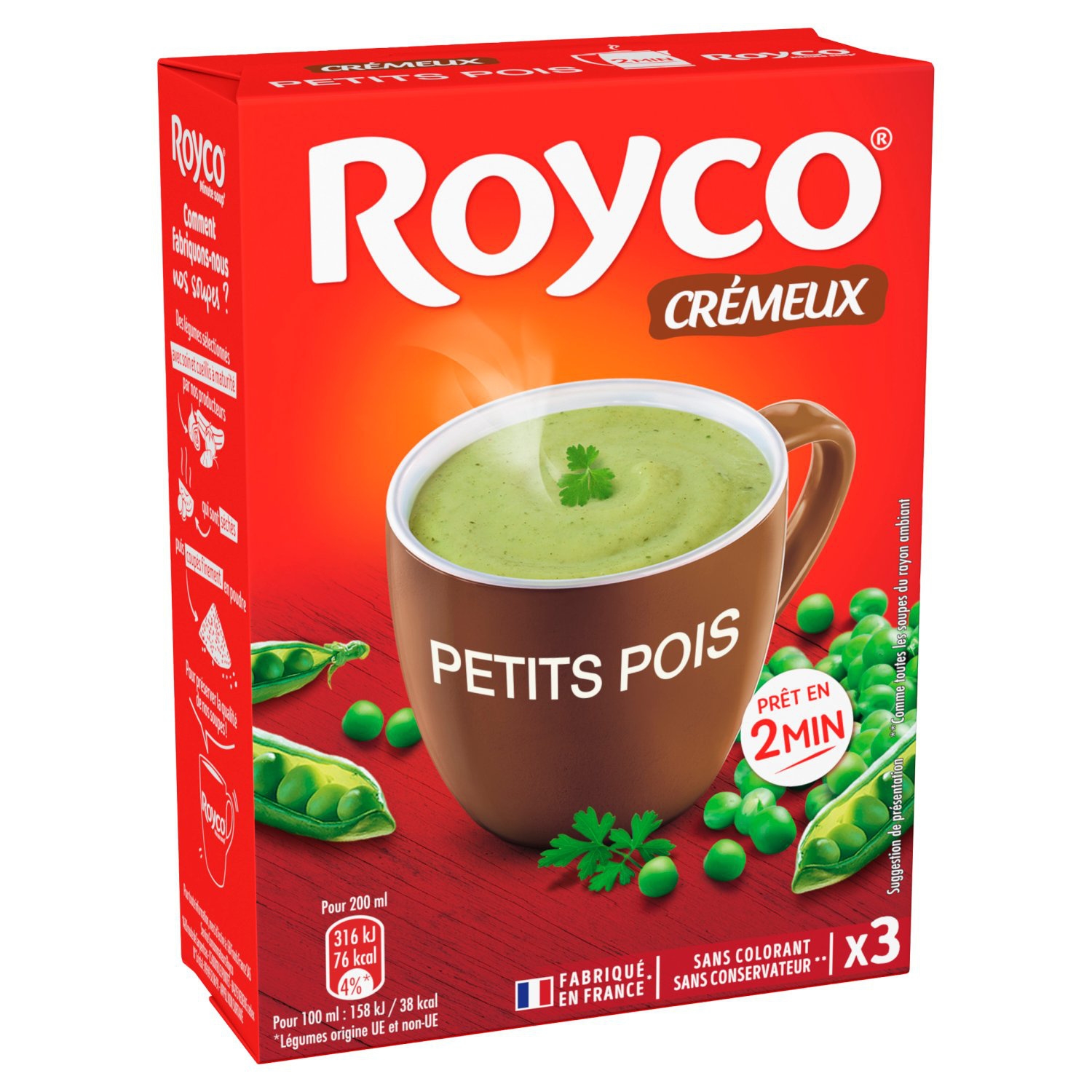 Soupe instantanée crémeuse aux petits pois x3 - ROYCO
