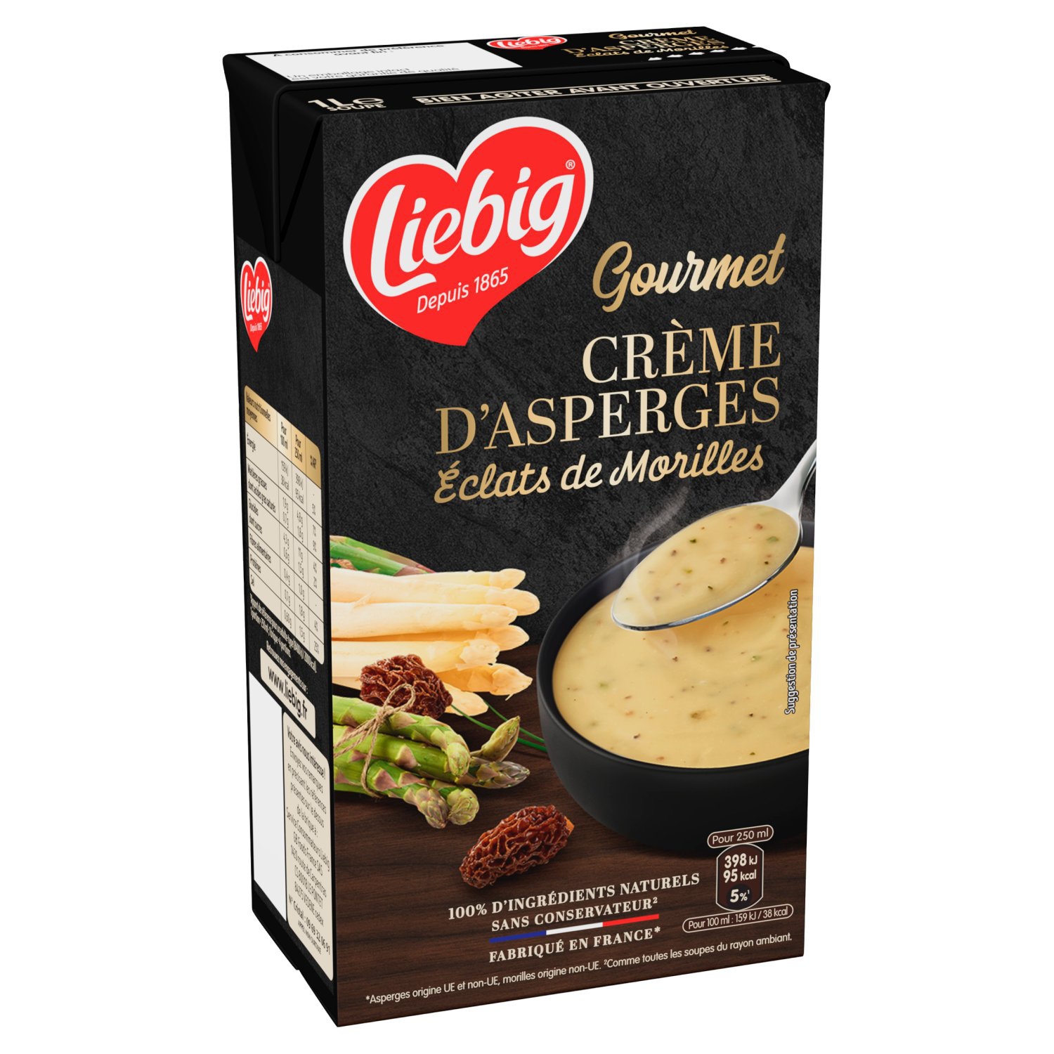 Crème d'asperges aux éclats de morilles Gourmet, 1 L - LIEBIG