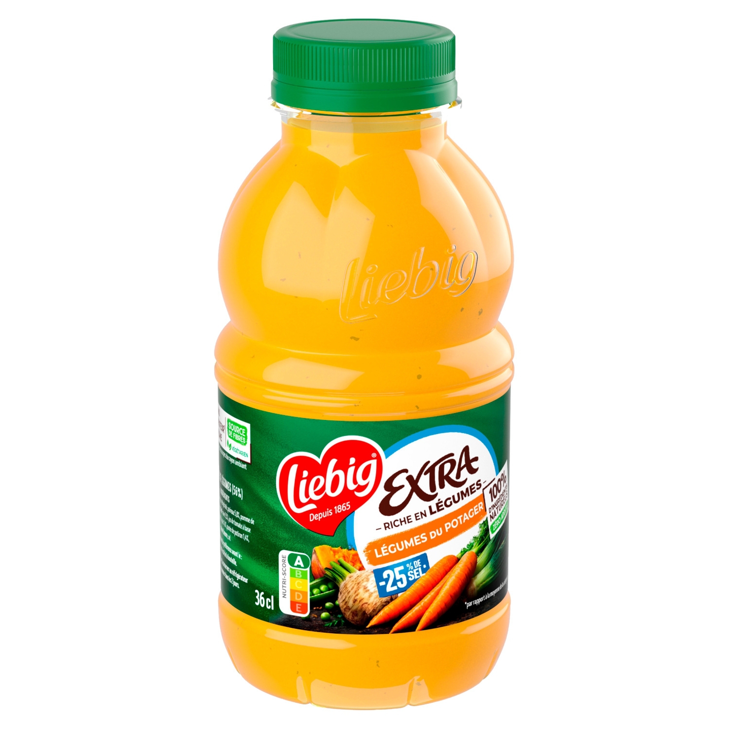 Soupe Extra légumes du potager -25 % de sel, bouteille 36 cl - LIEBIG