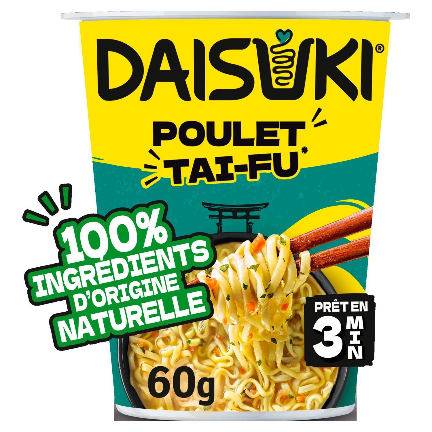 Nouilles instantanées poulet tai-fu 60 g - DAISUKI