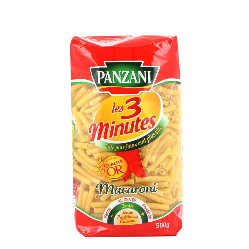 Pâtes Macaroni Les 3 minutes 500g - PANZANI