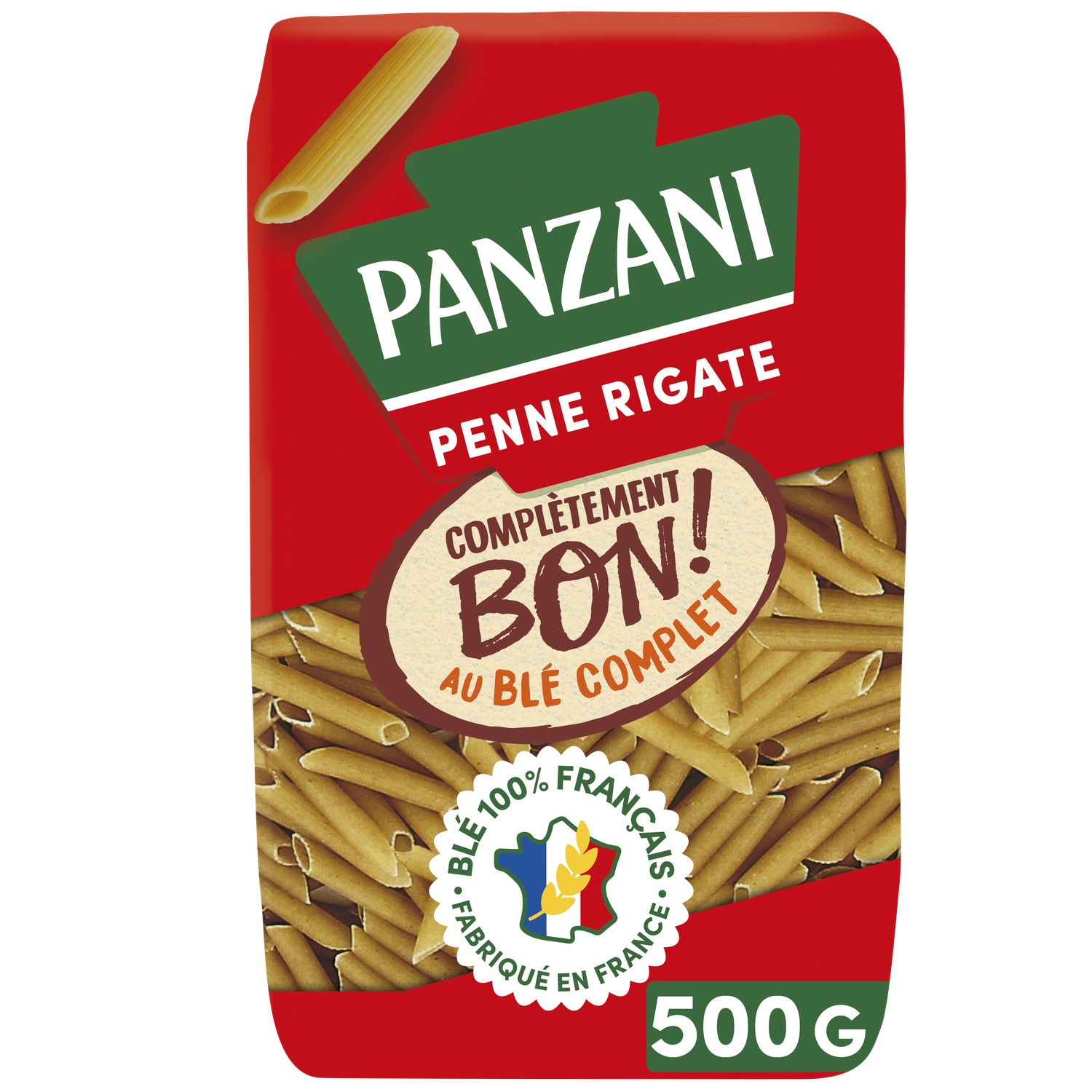 معكرونة بينيه ريغاتي بالقمح الكامل 500 g - PANZANI