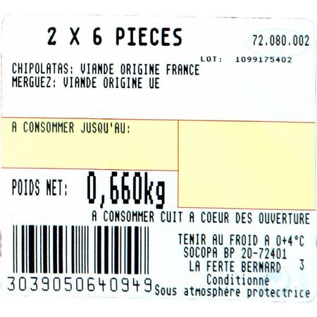 660g Assortiment Cap Sud Pf