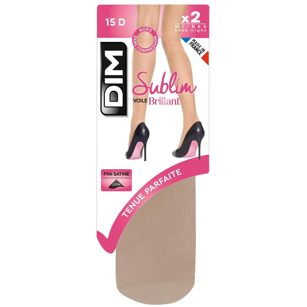 Mi-bas femme caprivoile brillant T35/41 x2 - DIM