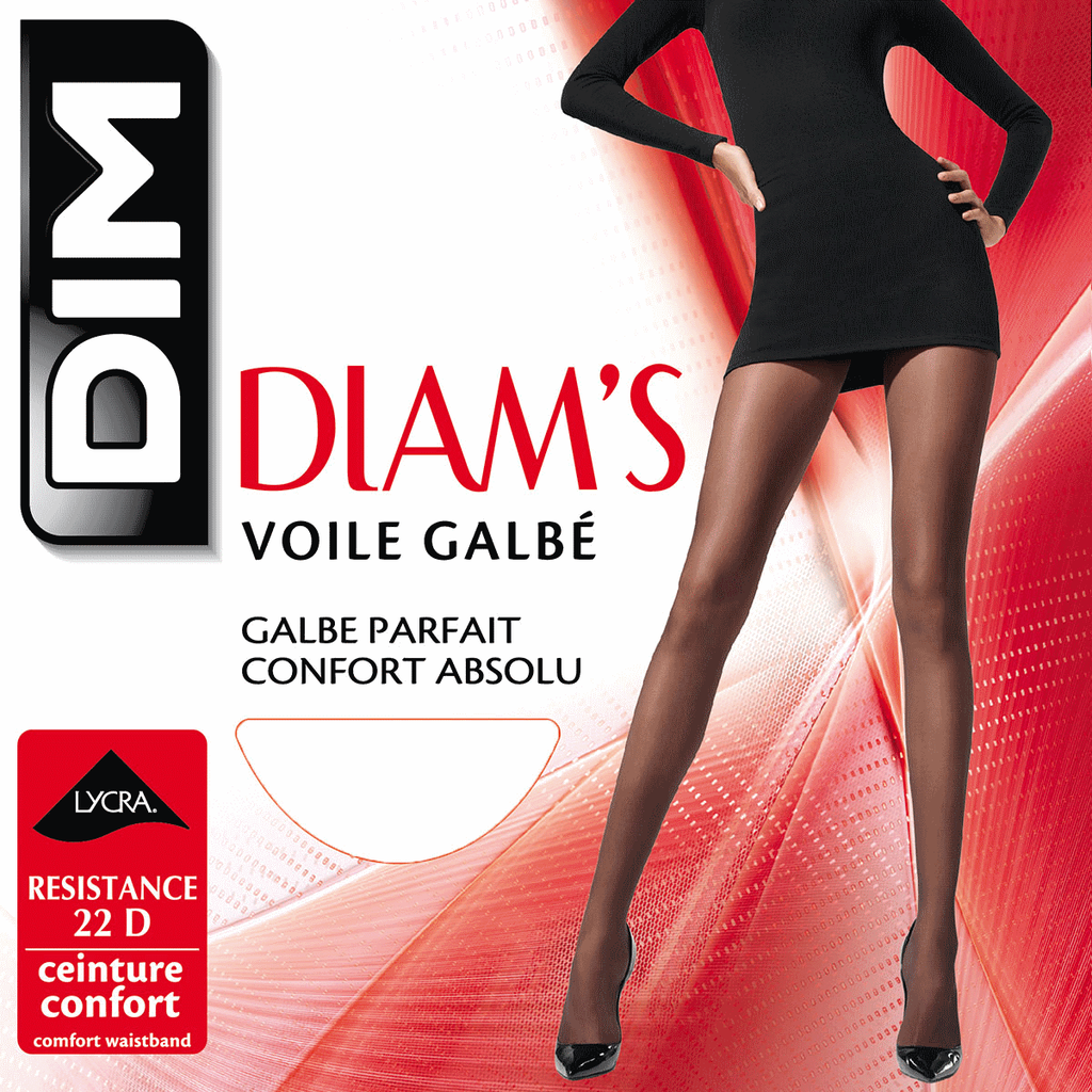 Collant femme voile transparent satiné 22D T3 Diam's - DIM