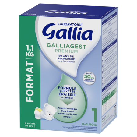 Lait Bébé Galliagest Premium 1er Age 1,1kg - GALLIA