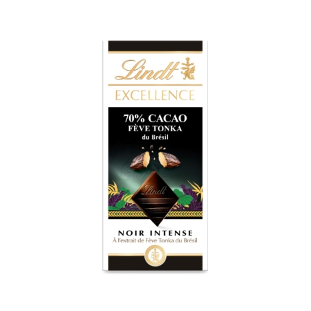 Tablette De Chocolat Excellence 70% Cacao & Feve De Tonka Du Bresil 100g - LINDT