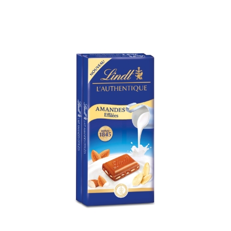 Tablette De Chocolat  Chocolat Amandes Effilees 2x100g - LINDT