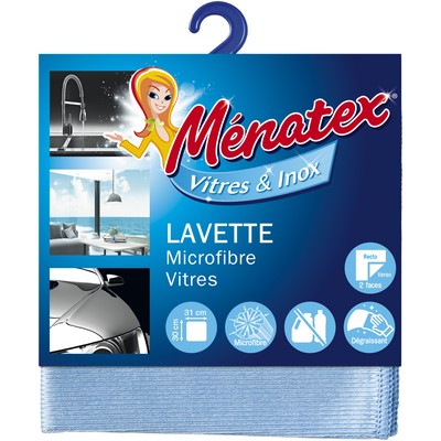Lavette microfibre vitre 30x31 - LA MENAGERE