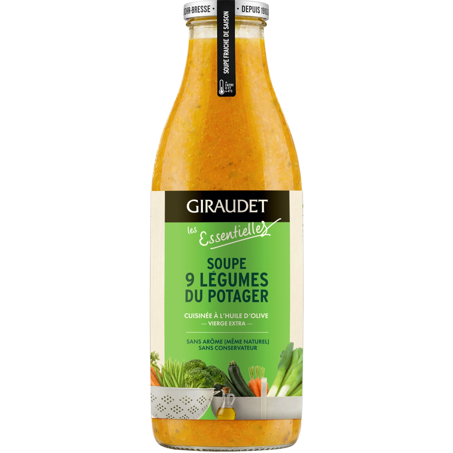 Soupe aux 9 légumes du potager à l'huile d'olive 96,5 cl - GIRAUDET