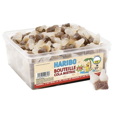 Bonbons Bouteille Cola Mistral Pik boîte de 210 - HARIBO