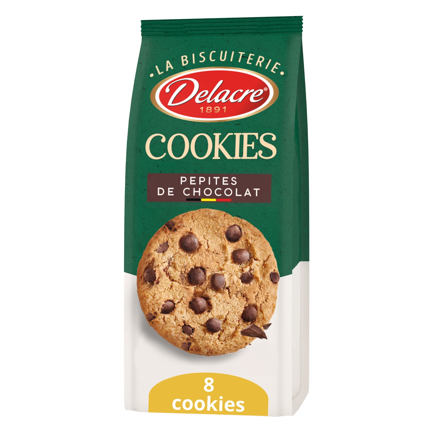 Cookies pépites de chocolat x8 136 g - DELACRE