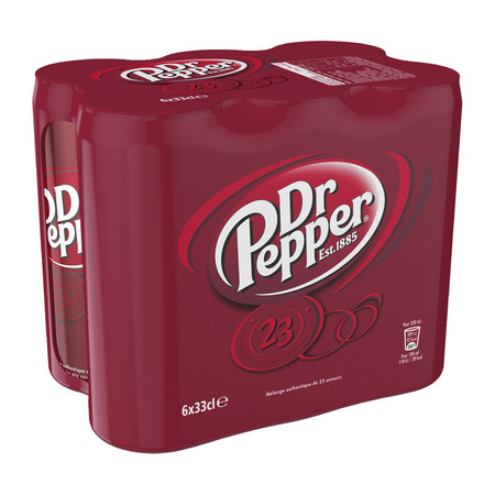 6x33cl Dr Pepper Canettes Slim