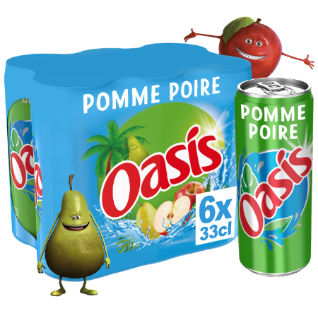 6x33cl Oasis Pom Poire Bt